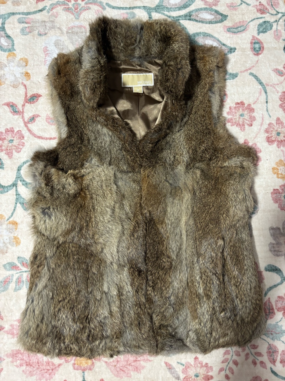 Michael Kors Brown rabbit Fur Vest